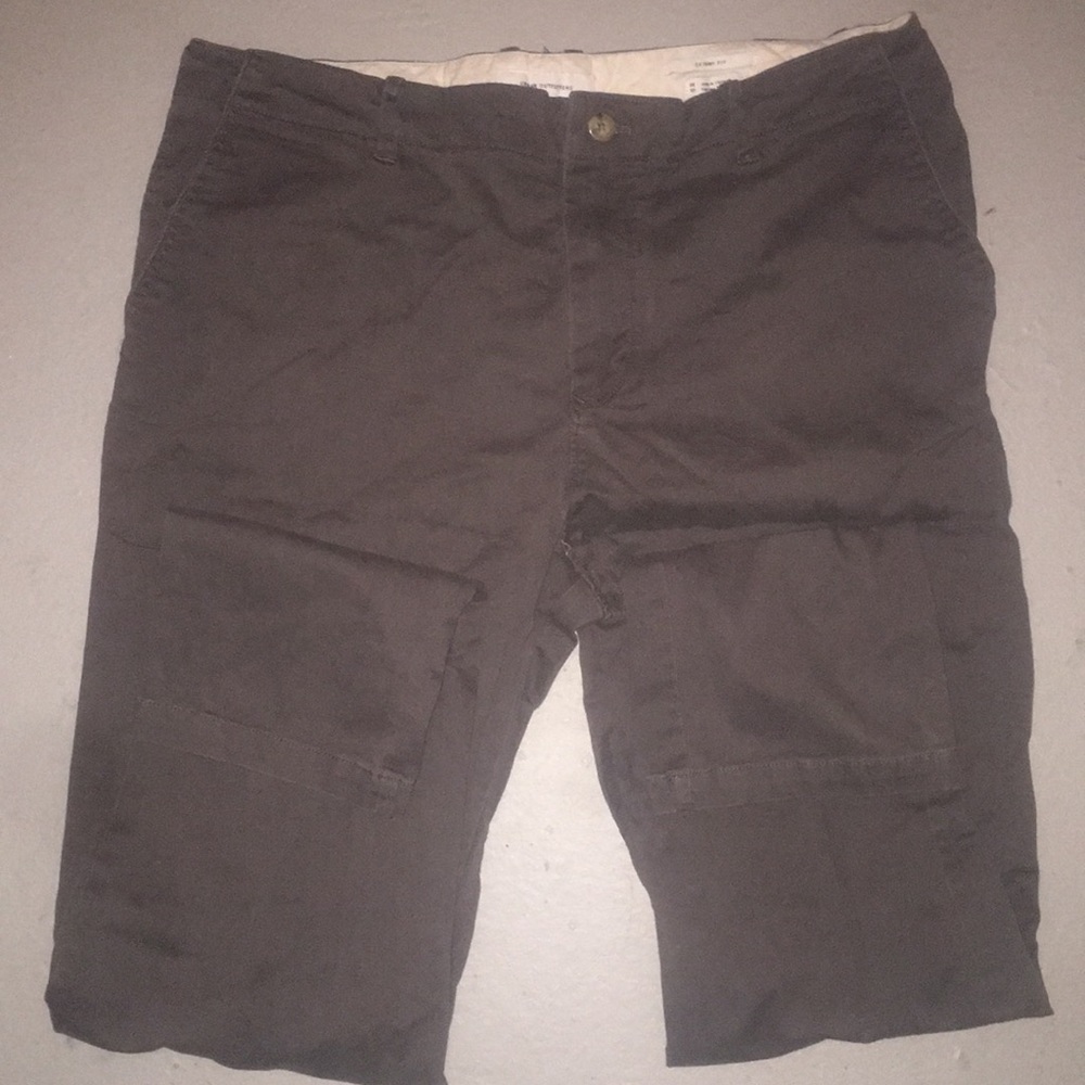 Pants long leg skinny straight grey